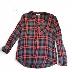 Beachlunchlounge Red & Black Plaid Shirt